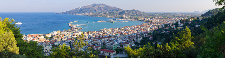 Canvas Print - Zakynthos town from above, Greece