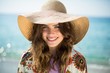 © wavebreak3 - Portrait of happy young woman wearing sun hat