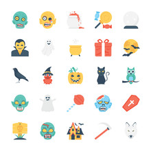 Halloween Colored Vector Icons 4