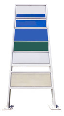 Wall Mural - Stack of multiple empty signs. Copy space. Isolated.