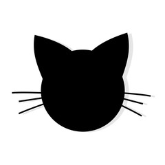 Wall Mural - cat head shape icon