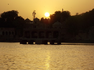 Poster - SUNSET AND WATER OF LAKE