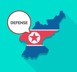 Sticker - North Korea map with  the text DEFENSE