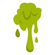 Green slime spot icon isolated