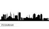 Fototapeta Las - Fujairah city skyline silhouette background