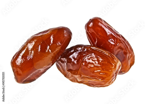 Fotografie, Obraz Dried dates fruit isolated on white background