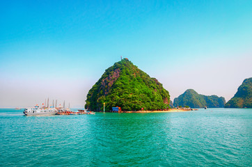 Titov island in Halong bay