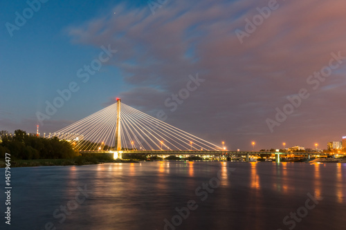 Zdjęcie XXL Most Świętokrzyski nad Wisłą w ​​Warszawie, Polska