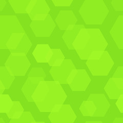Wall Mural - abstract background with green hexagon