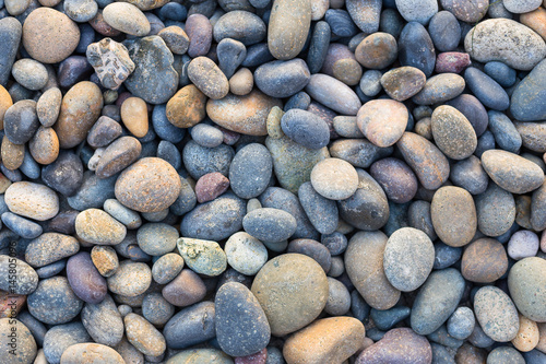 Photo Small sea stones, gravel. Background. Textures