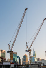 Construction site in modern city