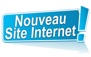 Poster - nouveau site internet sur étiquette bleue