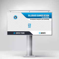 Wall Mural - billboard design, a universal template for placement advertising, ready layout for photos and text, 