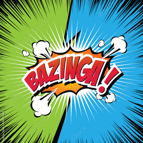 Fotomural Bazinga! Comic Speech Bubble, Cartoon