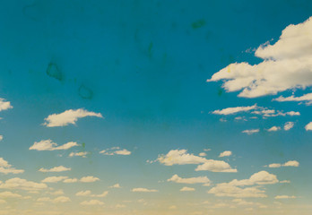 Wall Mural - Retro sky and clouds background.