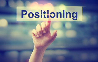 Wall Mural - positioning concept with hand