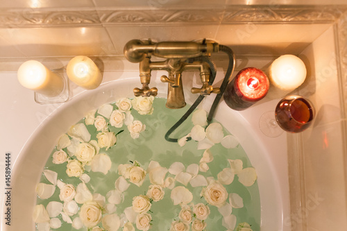 Take A Bath With Rose Petals And Candles Romantic Evening