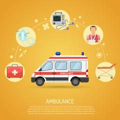 medical emergency ambulance concept