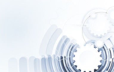 Digital technology world. Business and media  virtual concept. Vector background