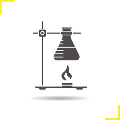 Poster - Chemical reaction glyph icon