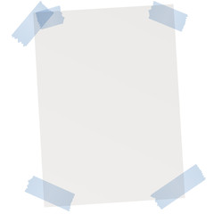 Poster - empty sheet of paper with adhesive tape