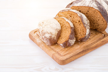 Wall Mural - Cut rustic bread