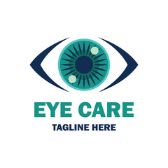 eye clinic / ophthalmic clinic / ophthalmology / optometrist icon with text space for your slogan / tagline, vector illustration