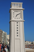 The Clock On The Boardwalk In Les Sables D’Olonne