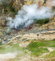 Wall Mural - Fumarole fields on the small Valley of Geysers near Petropavlovsk - Kamchatka, Russia