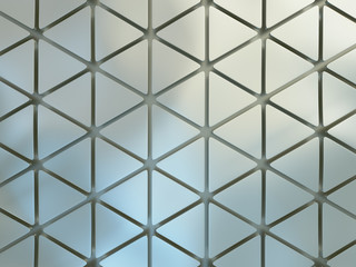Wall Mural - Geometric three dimensional metal chromium background