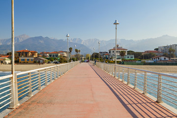 Wall Mural - marina di massa pier view in Versilia