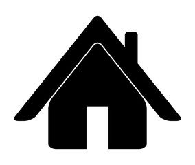 Sticker - house web icon silhouette vector symbol icon design.