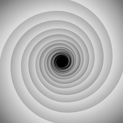 spiral swirl hypnotic with shadow vector illustration