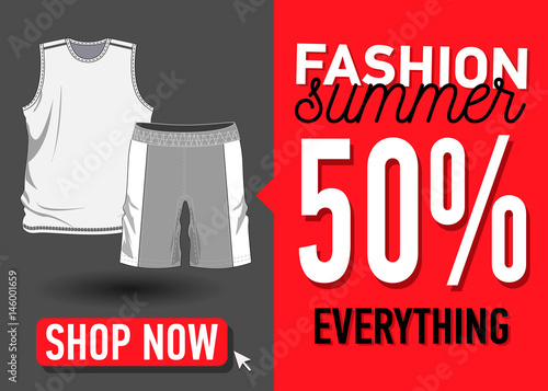 Fashion Summer Web Banner Sale Banner Design Template Shorts And