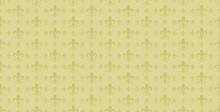 Green Wallpaper. Classic Vintage Background, Seamless Pattern. Repeating Vintage Texture Pattern. Vector Image