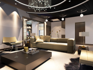 3d rendering of home interior