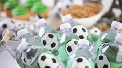 Sticker - Table with snacks for football party