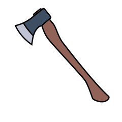 Wall Mural - Lumberjack Axe with wooden handle. vector illustration