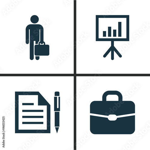 Download Businessman Man With Briefcase Icon Pics