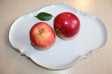 Apples on a plate