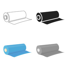 Textile Roll Icon Of Vector Illustration For Web And Mobile