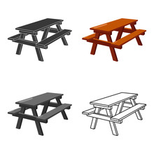 Bench Icon Of Vector Illustration For Web And Mobile