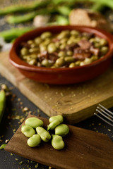 Poster - habas a la catalana, a spanish recipe of broad beans