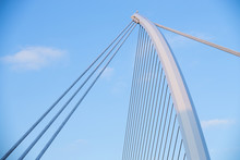The Samuel Beckett Bridge Crosses The Liffey River In Dublin. The Structure, Designed With A Cable-stay Method Of Suspension, Is Said To Resemble An Irish Harp.