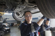 © REB Images/Blend Images - Smiling Hispanic mechanic repairing car