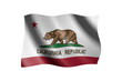© fabianodp - Flag of California isolated on white, 3d illustration