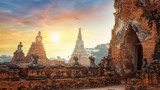 Wat Chaiwatthanaram temple in Ayutthaya Historical Park, a UNESCO world heritage site, Thailand