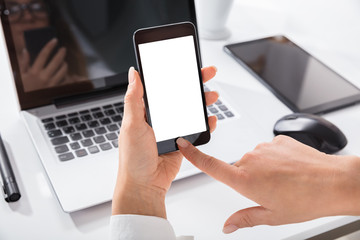 Businesswoman Using Smart Phone