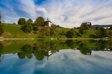 Wall Mural - Nature swimming pool in Reith, Austria