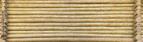 Texture of the house wall from a log house Poster Mural XXL